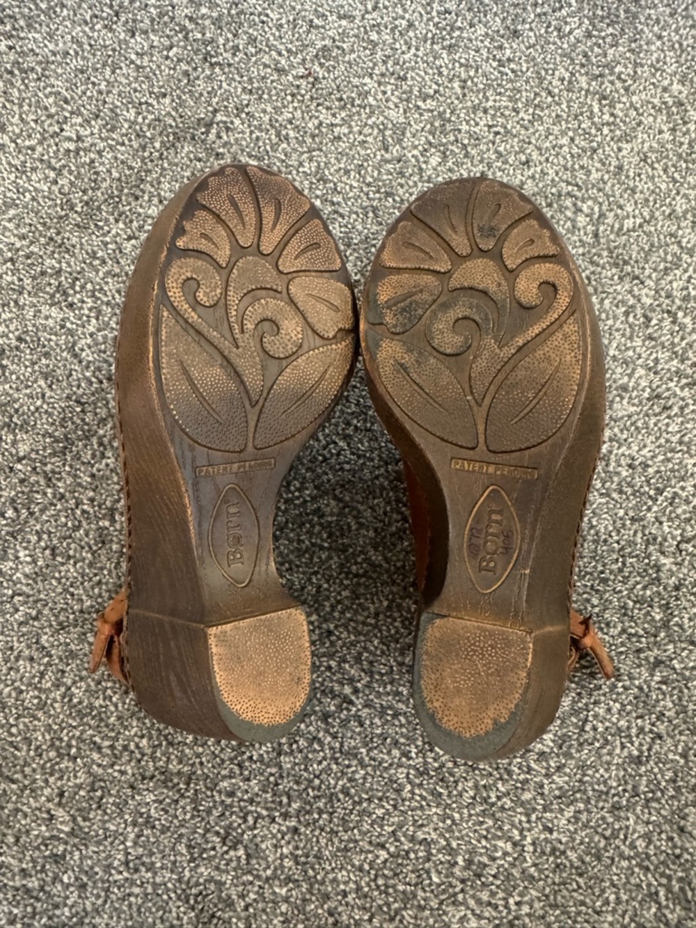 Born Flowers sling back clogs brown size 6 - Picture 4 of 5